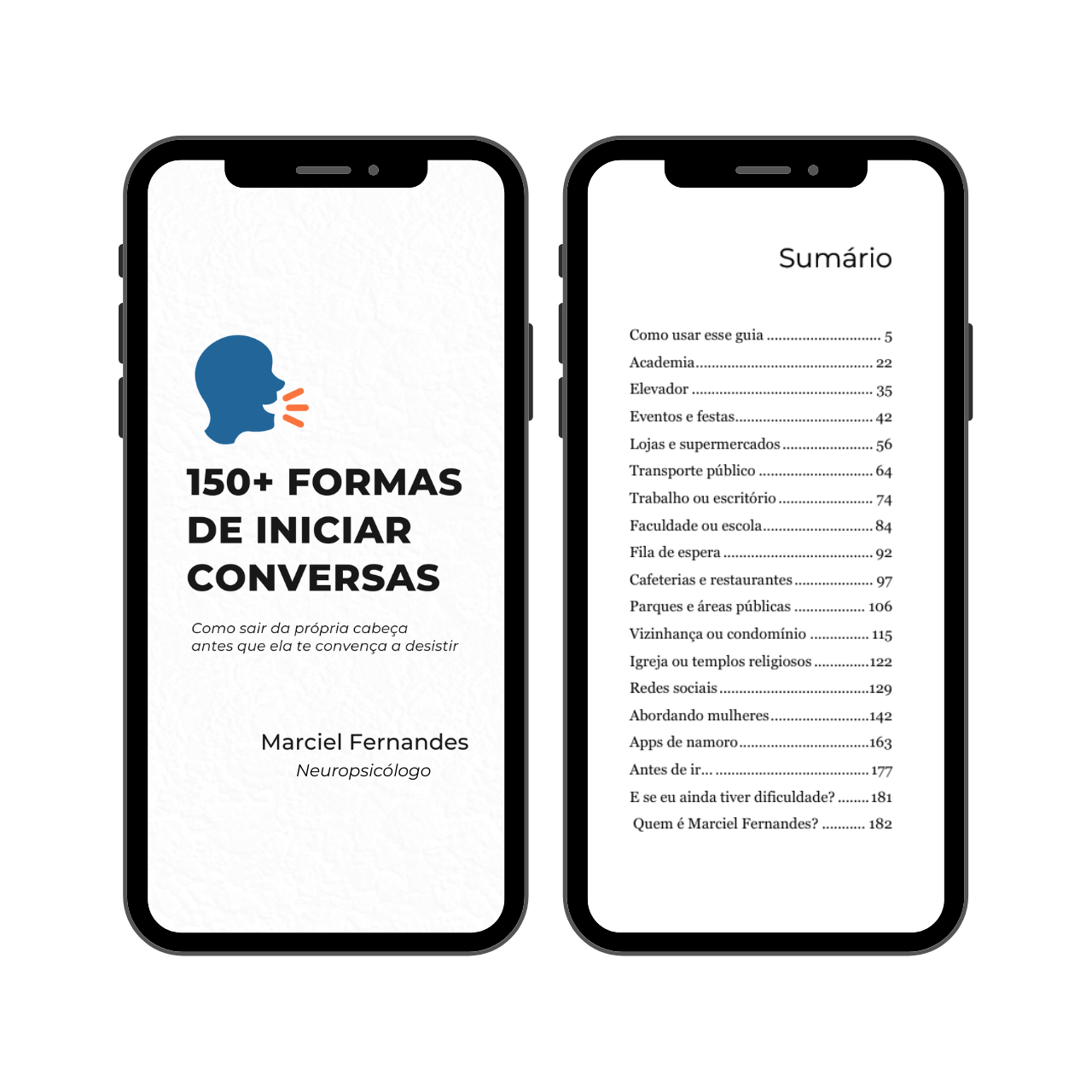 Mockup do guia 150+ formas de iniciar conversas no celular